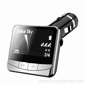 Bluetooth FM Transmitter, Built-in Microphone, Supports USB and SD Card, Aux-in